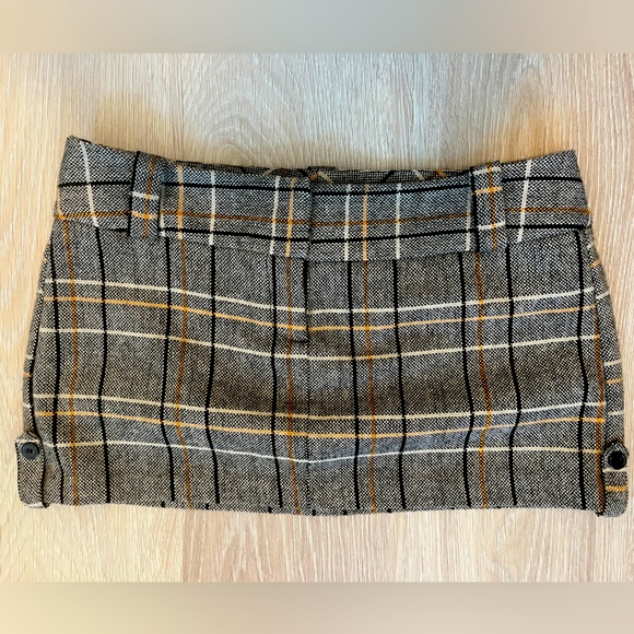 Charlotte Russe Tartan Wool Blend Mini Sz 11 - Picture 1 of 8